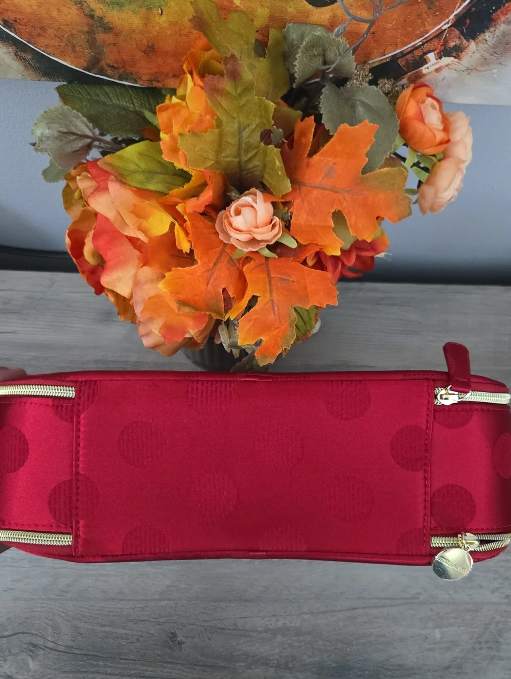 Estee Lauder Red Polka Dot Cosmetic Case